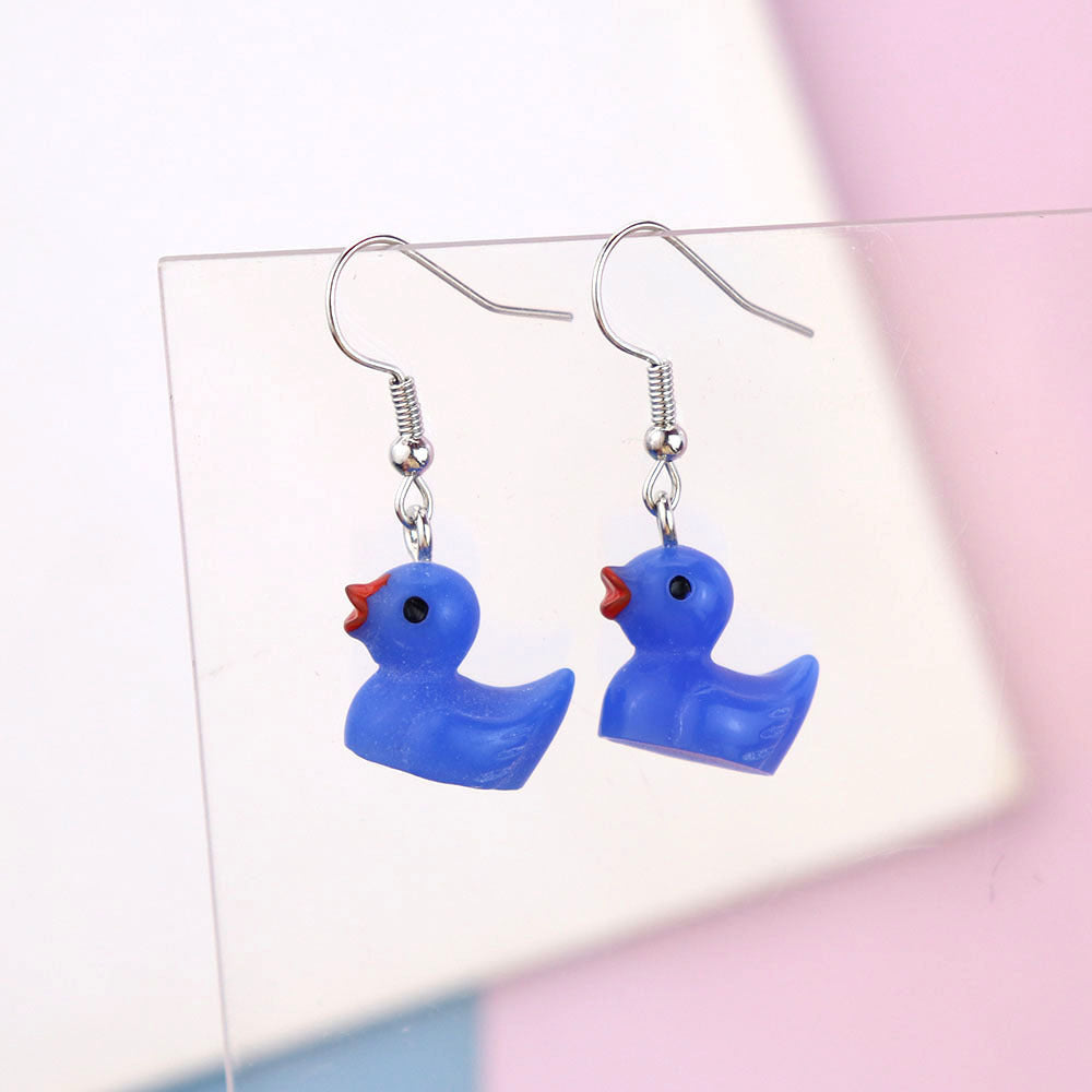 Wholesale Cartoon Animal Cute Little Duck Earrings
