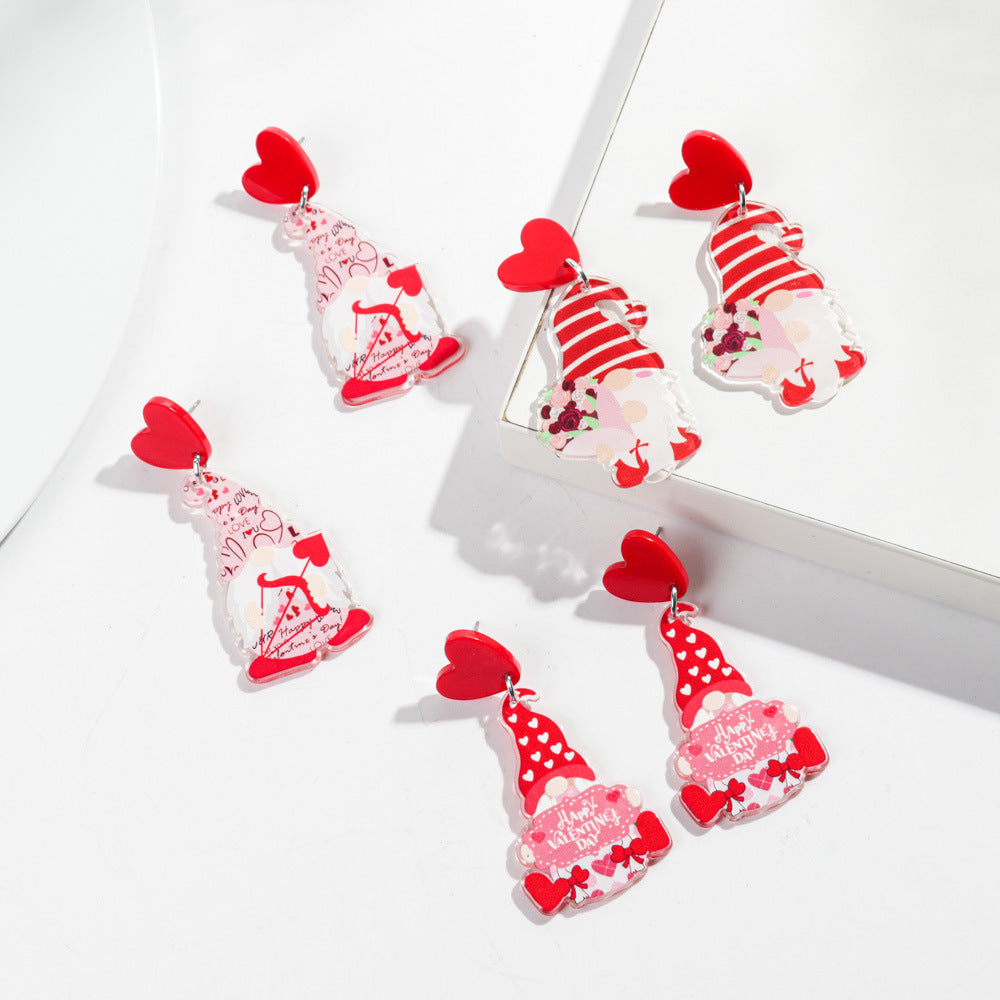 Wholesale Valentine's Day  love heart letters earrings