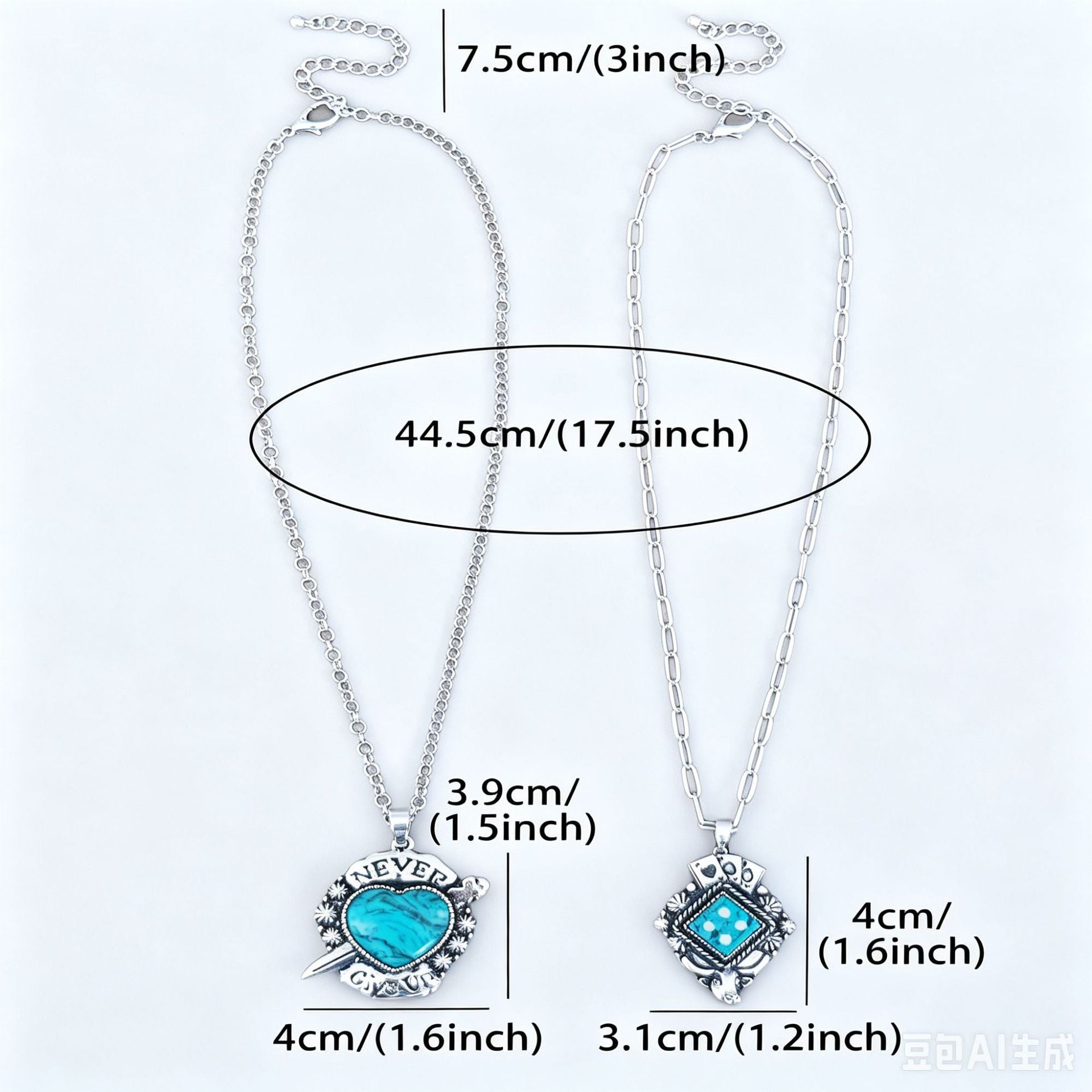 Wholesale Boho Heart Turquoise Pendant Necklace And Earrings Set Retro Gold Tone Fashion Jewelry Accessory For Party And Gift