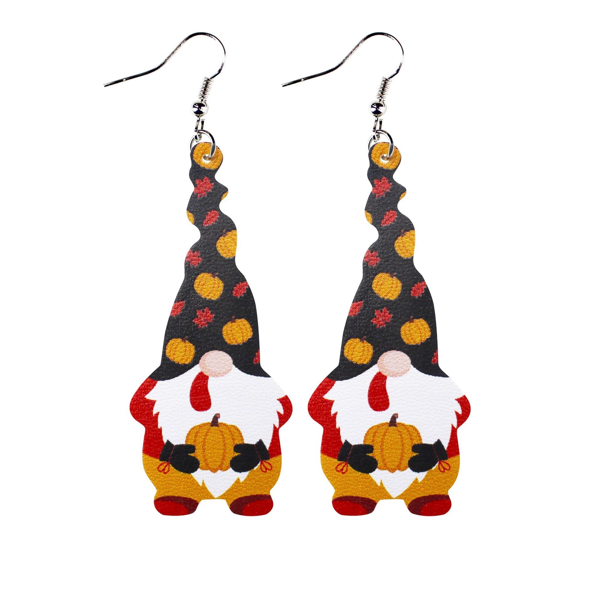 Wholesale Halloween Thanksgiving Small Leather Earrings