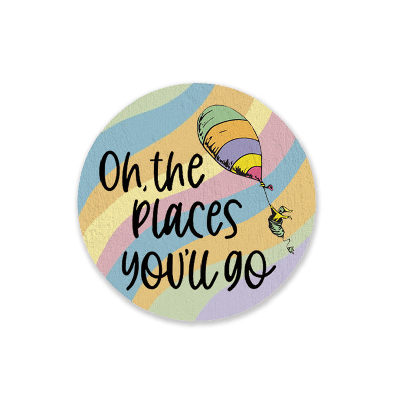 Wholesale Summer vacation children's teacher reading fun name brooch