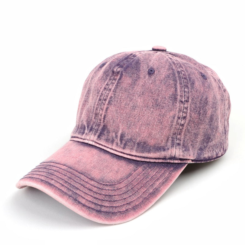 Wholesale Denim hat  solid color light board washed Denim peaked cap baseball cap