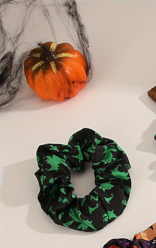 Wholesale Halloween Triangle Bandana Streamer Hair Scrunchies ACC-HS-Mulin003