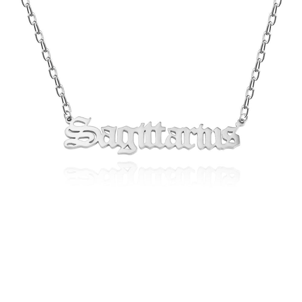 Wholesale Stainless Steel 12 Zodiac Letter Necklace ACC-NE-MiYi004