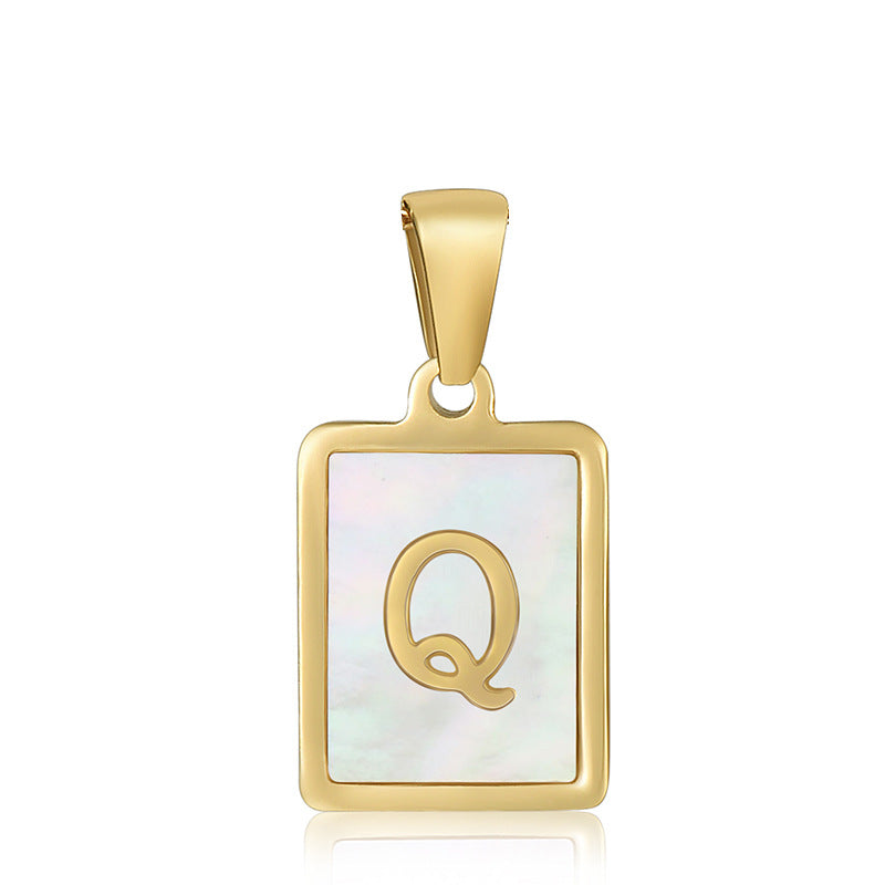 Wholesale Stainless Steel Letter Pendant Necklace Fashion Accessory Gift for Boutique Resale