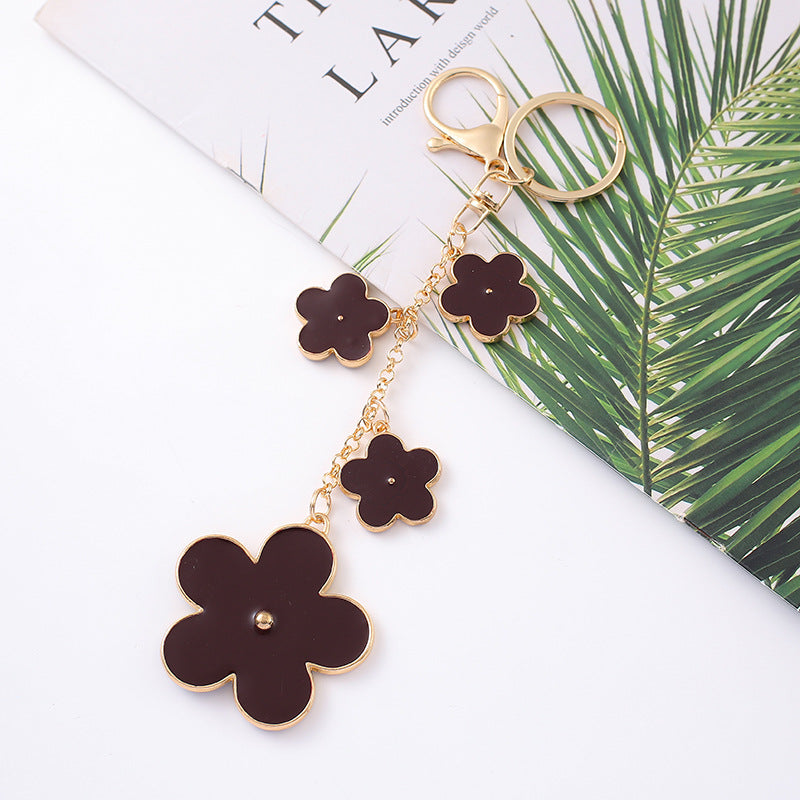 Wholesale Lucky Flower Keychain Cute Peach Metal Keychain ACC-KC-YuanFei019