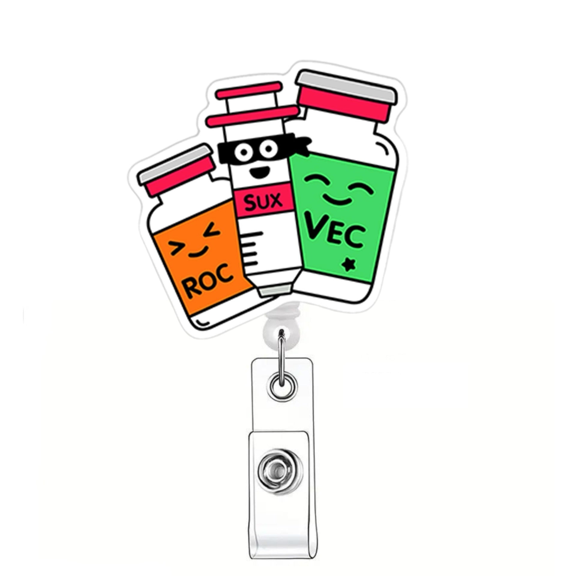 Wholesale Doctor Nurse Acrylic Badge Reels Keychains