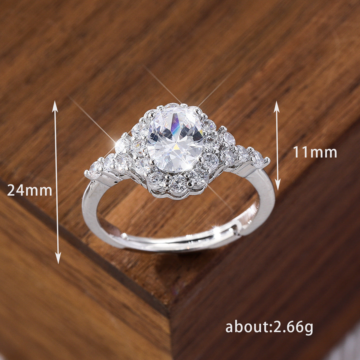 Wholesale Square zircon wedding ring round