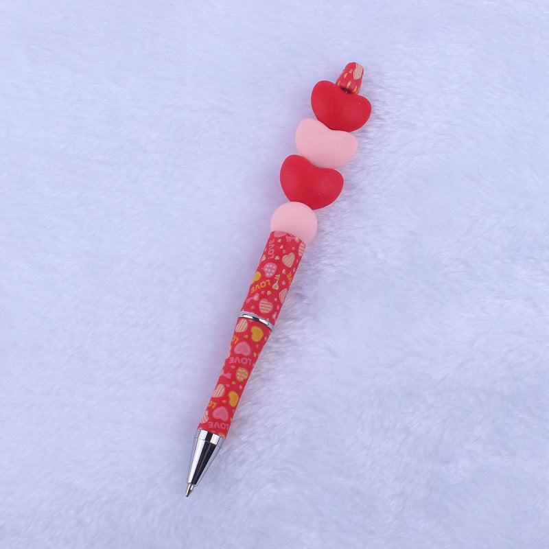 Wholesale Cute cartoon Valentine's Day shape love silicone beaded pen