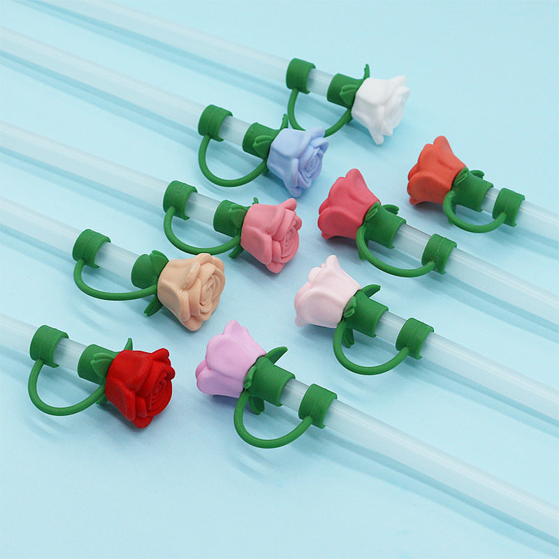 Wholesale Silicone Straw Cap 10Mm Decorative For Cup Trendy DIY Accessory Straw Tube Cap