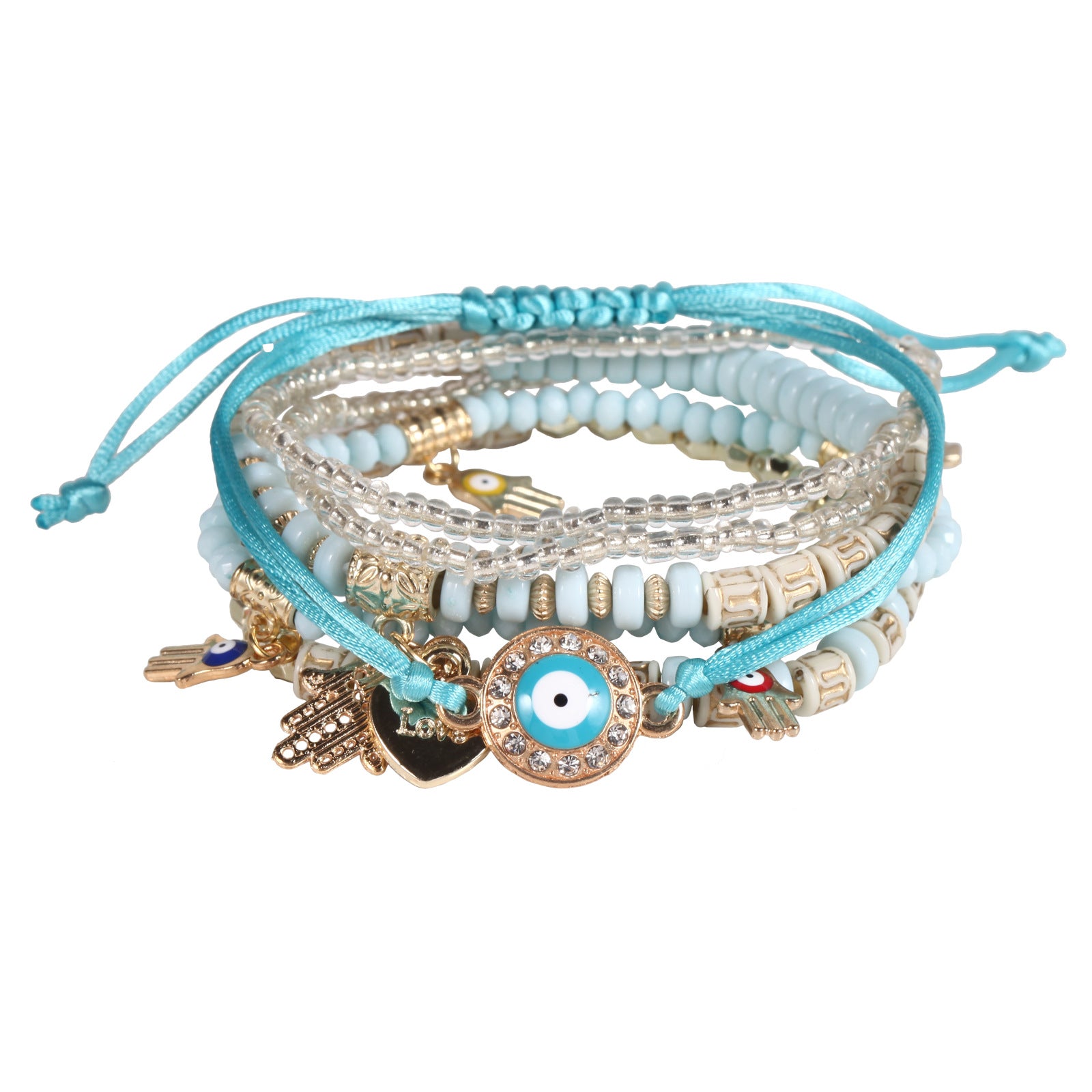 Wholesale Handmade Beaded Jewelry Evil Eye Bracelet Multi-layered Bracelet Beaded Bracelets ACC-BT-XinY002