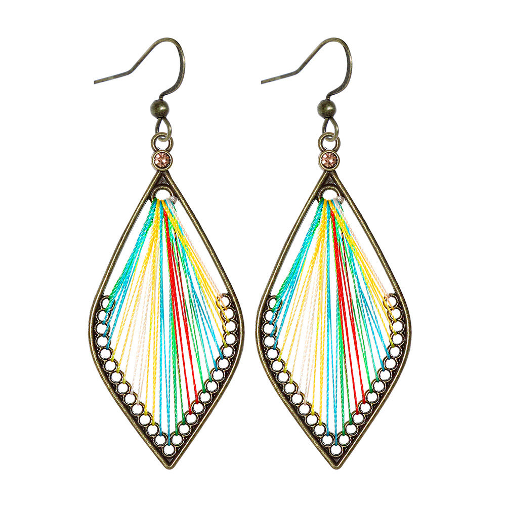 Wholesale Bohemian Colorful Tassel Earring Set Retro Ethnic Party Wear Fashion Accessory