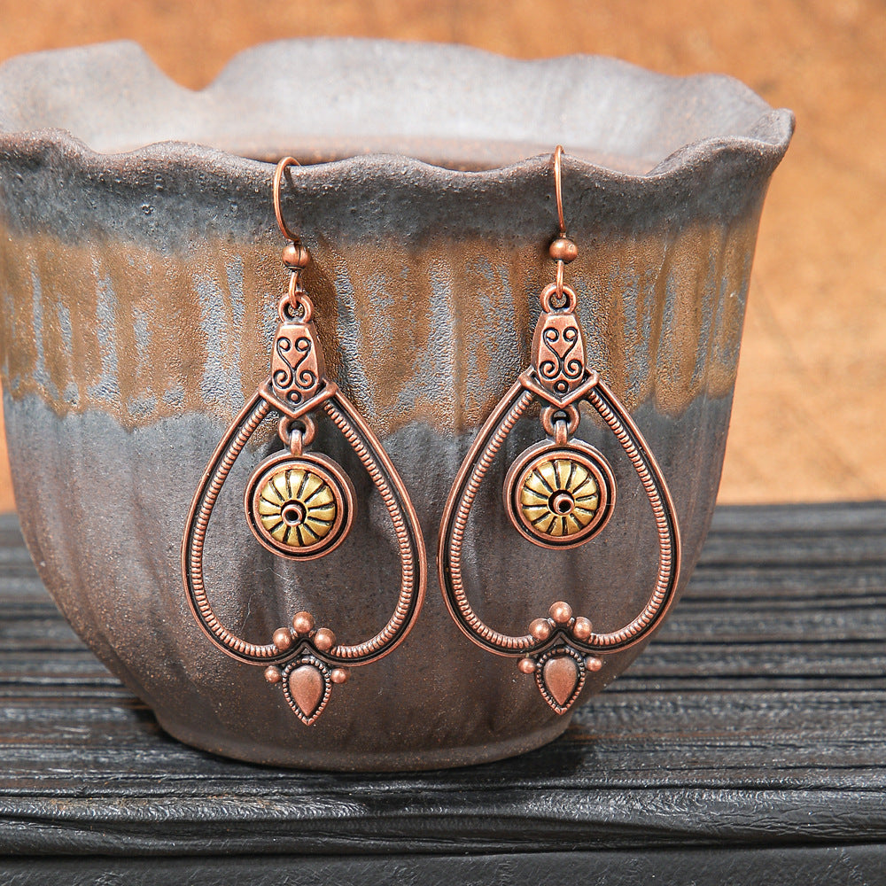 Wholesale Retro Bohemian Alloy Geometric Earrings for Everyday Wear