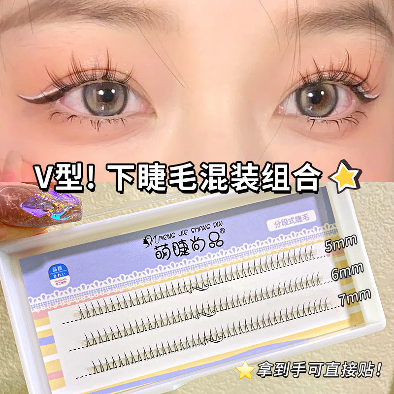Wholesale 12 Rows of Large Capacity Comic Natural Single Cluster Segmented False Eyelashes ACC-FS-Rous003