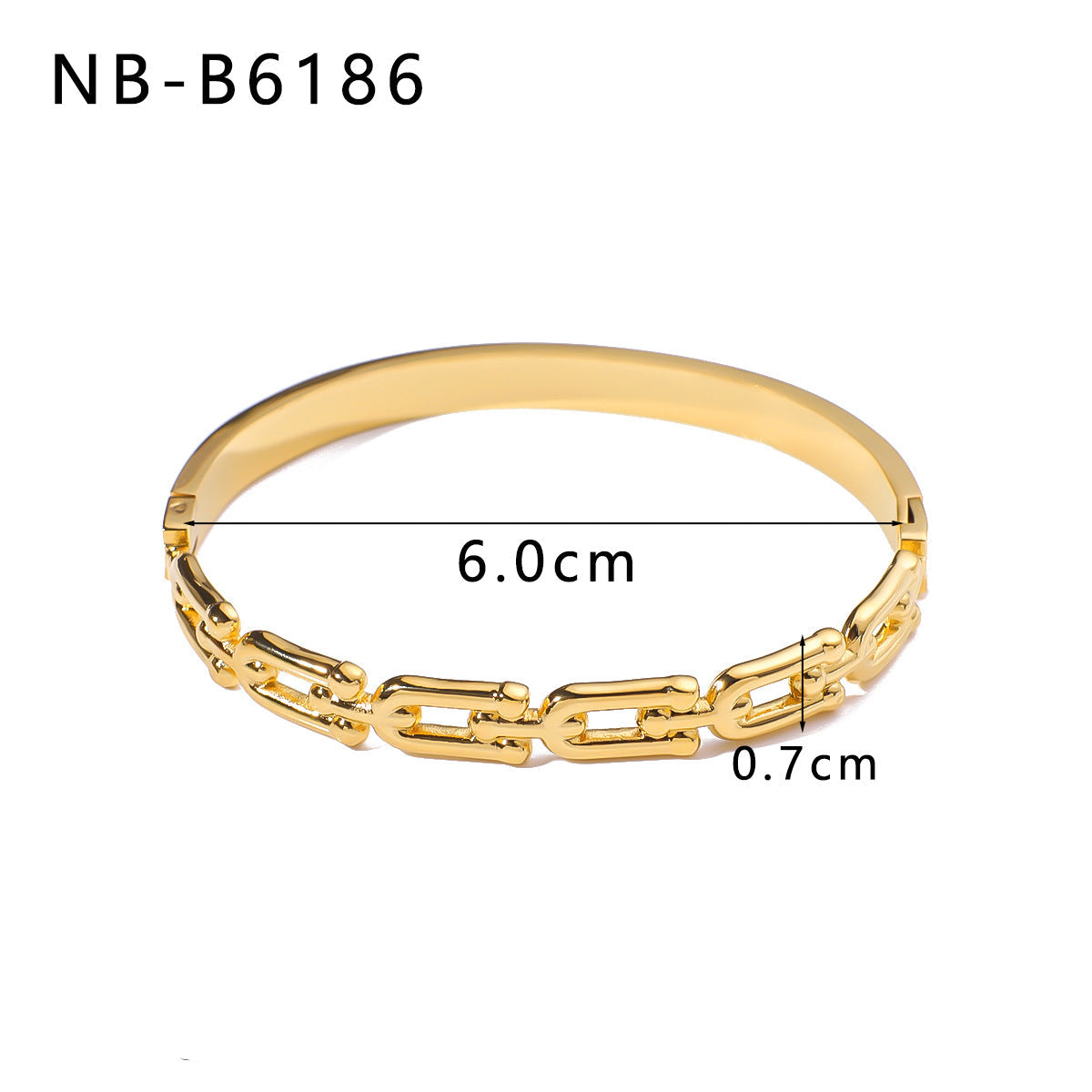Wholesale  geometric  hollow inlaid zircon 18K gold stainless steel plated bracelet set