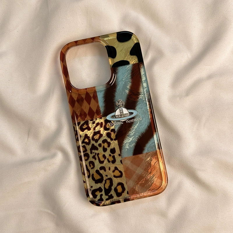 Wholesale Splicing Leopard Print All-inclusive Mobile Phone Case ACC-PC-Shiyi002