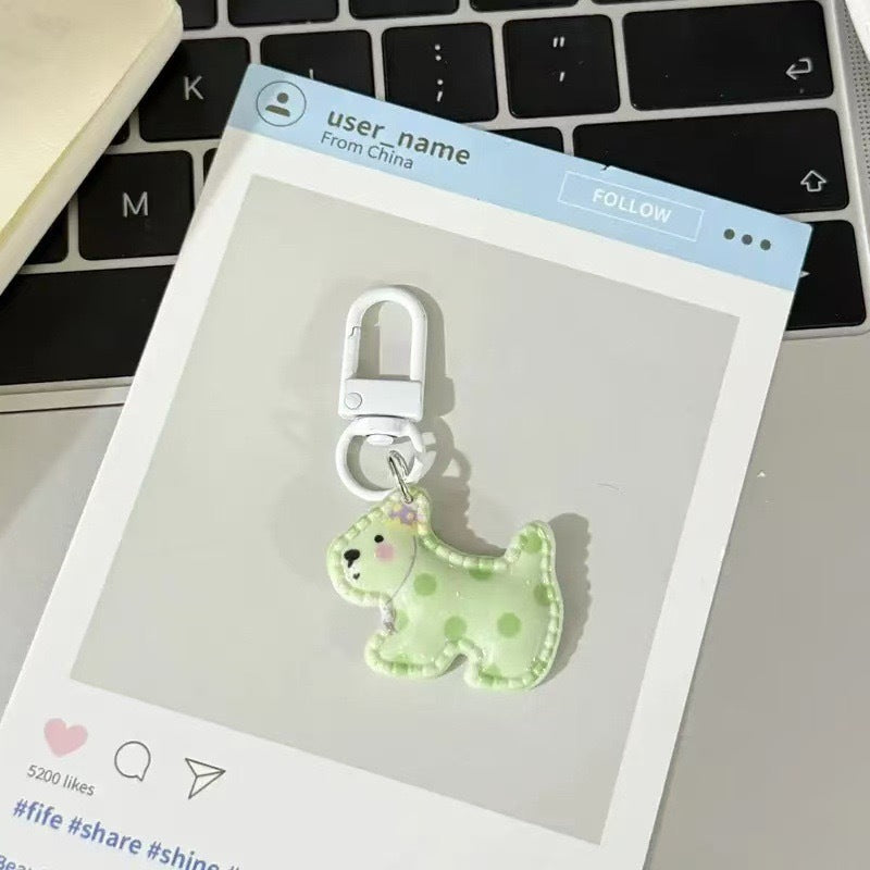 Wholesale Plastic Resin Cartoon Little Animal Keychain Bag Charm - Cute Bear Pig Keyring for Backpack Student Gift