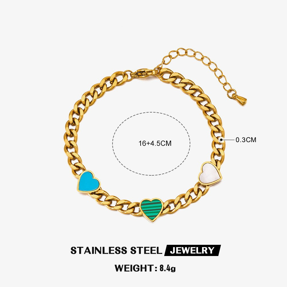 Wholesale Love Long Round Titanium Steel Bracelets Thick Bracelet ACC-BT-Nayin001