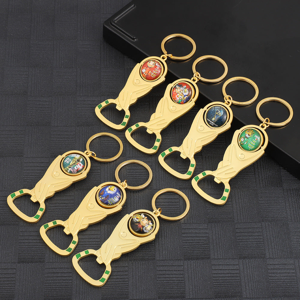 Wholesale 2026 World Cup Keychain Bottle Opener Set Zinc Alloy Decorative Accessory Boutique Resale