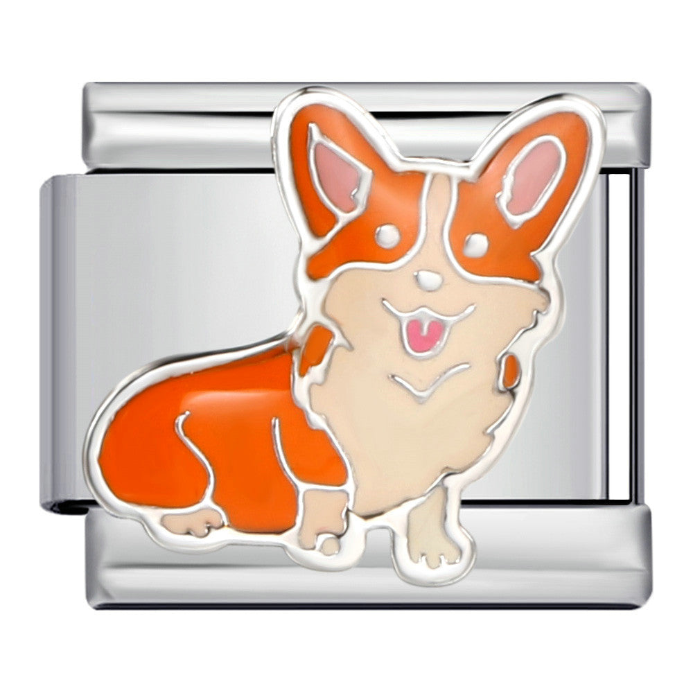 Wholesale Cute Dog Series Bracelet Stainless Steel Gold Plated Husky Corgi Shepherd Fashion Jewelry Accessory Gift Boutique Resale