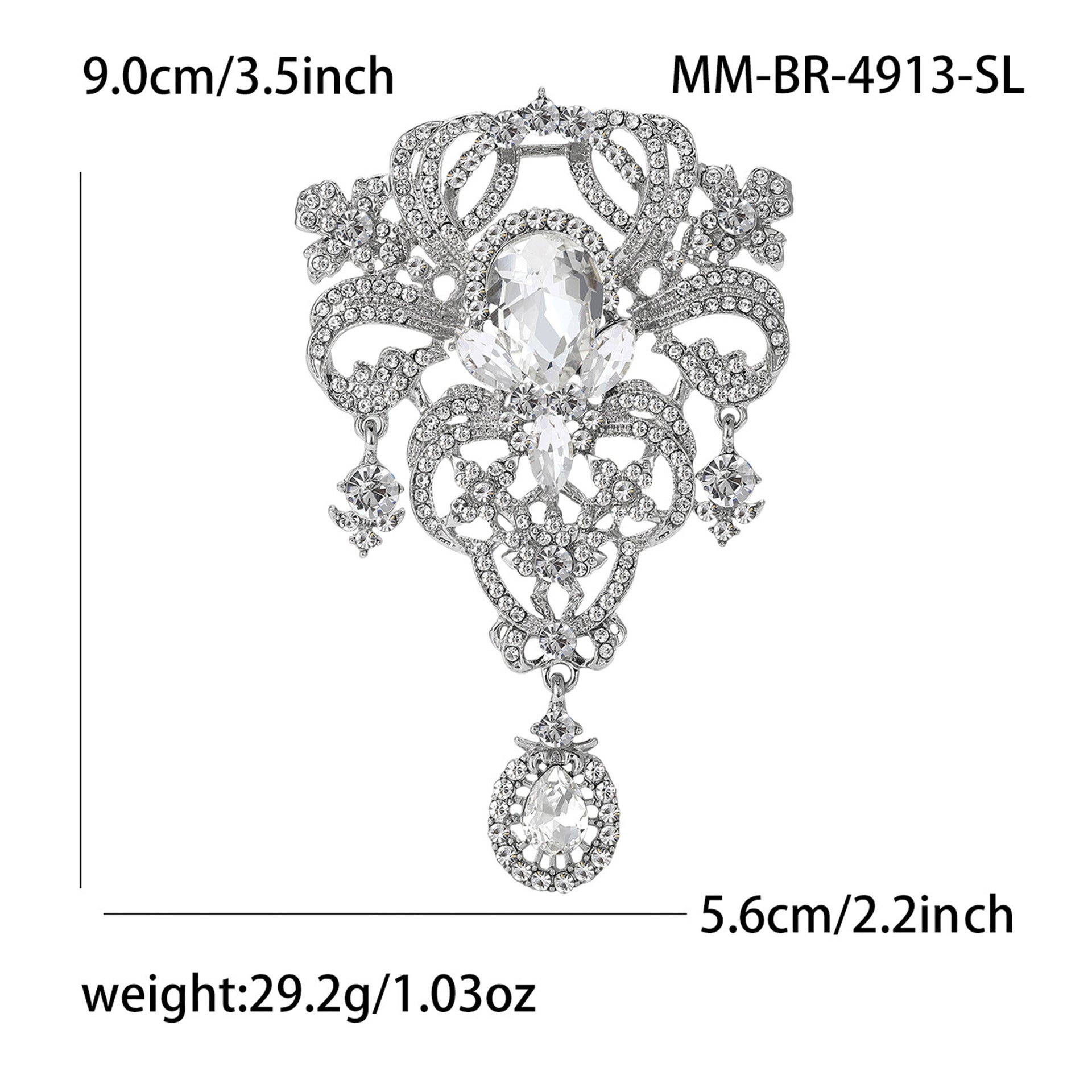 Wholesale Royal Palace Gold Alloy Brooch Pin With Glass Women S Fashion Jewelry Accessory Resale