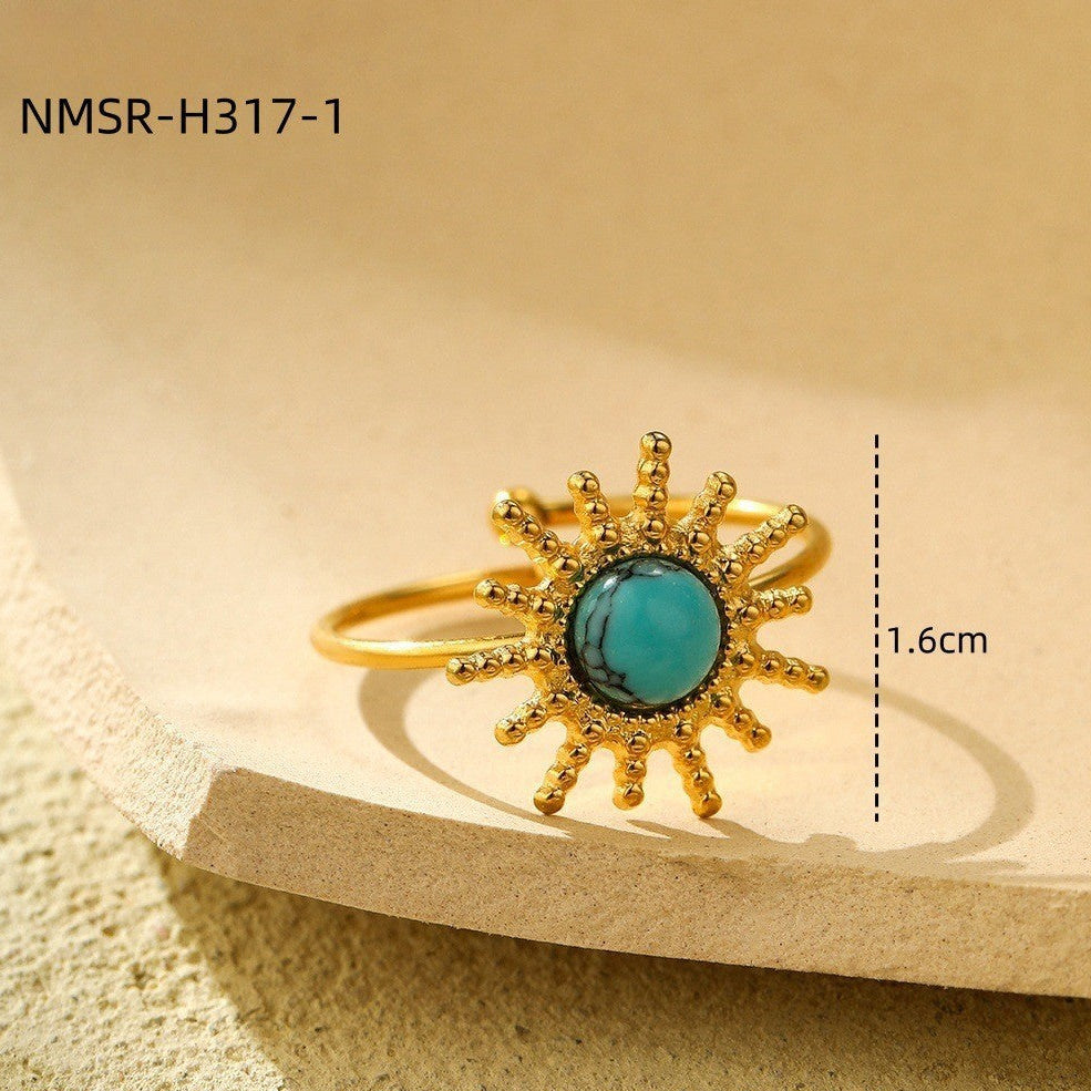 Wholesale Retro Eye of Horus Accessories Light Luxury Open  Stainless Steel Ring