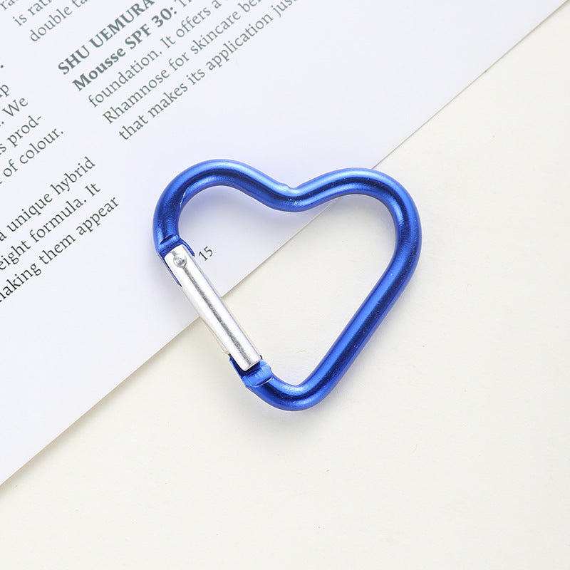 Wholesale Heart aluminum alloy multifunctional safety buckle keychains