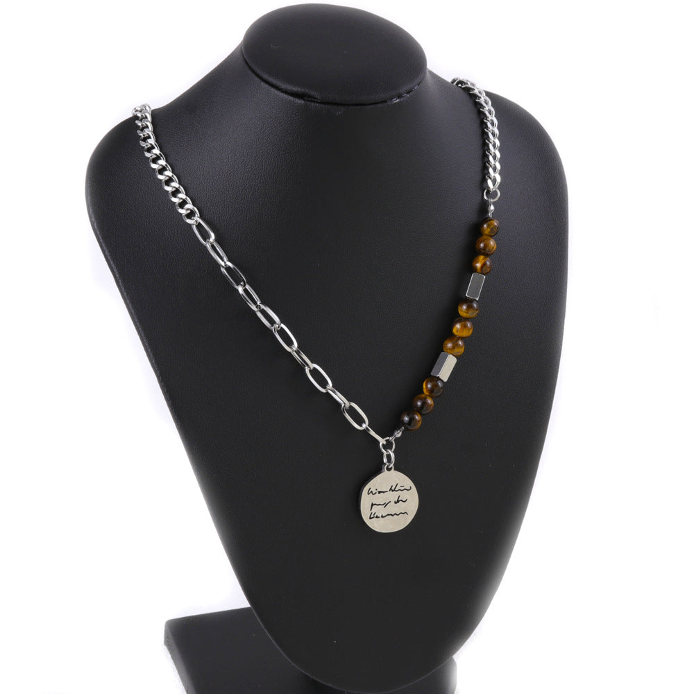 Wholesale  titanium steel necklace men' s Cuban chain