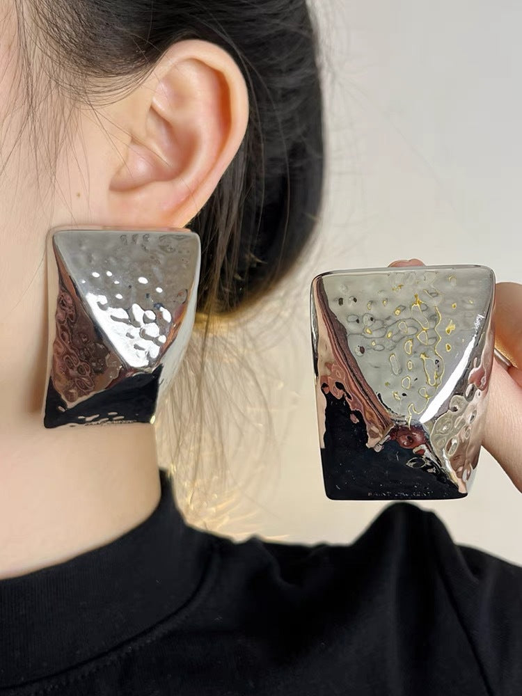 Wholesale  geometric square large earrings