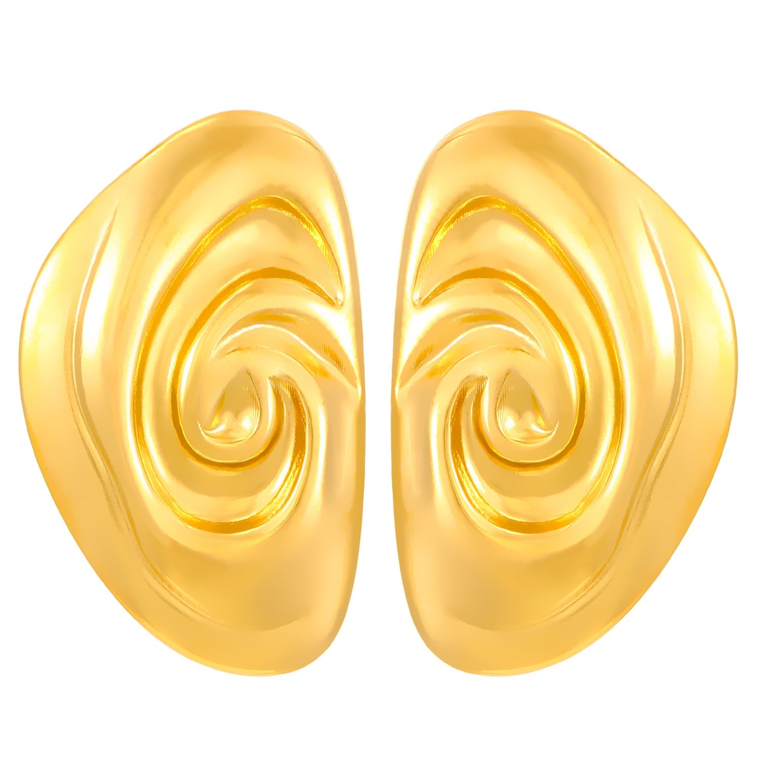 Wholesale Vintage French Geometric Irregular Drop Earrings for Women,  Stainless Steel Gold Plated Trendy Fashion Accessory Gift