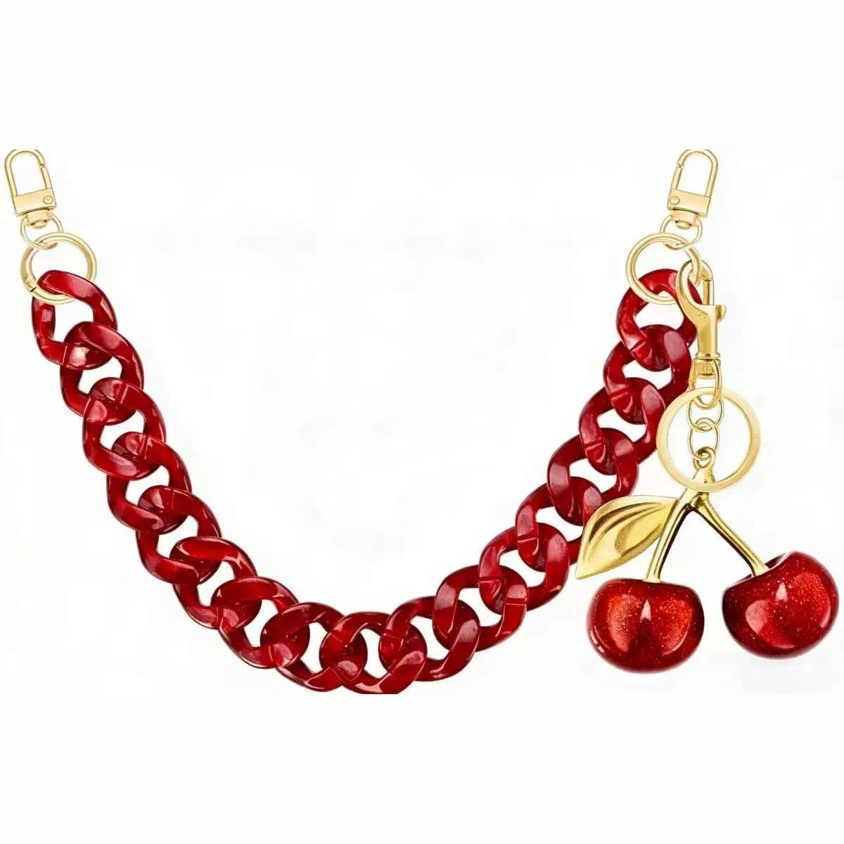 Wholesale Leopard Print Zinc Alloy Handbag Chain Strap Fashion Bag Charm Car Key Accessory Trendy Chic