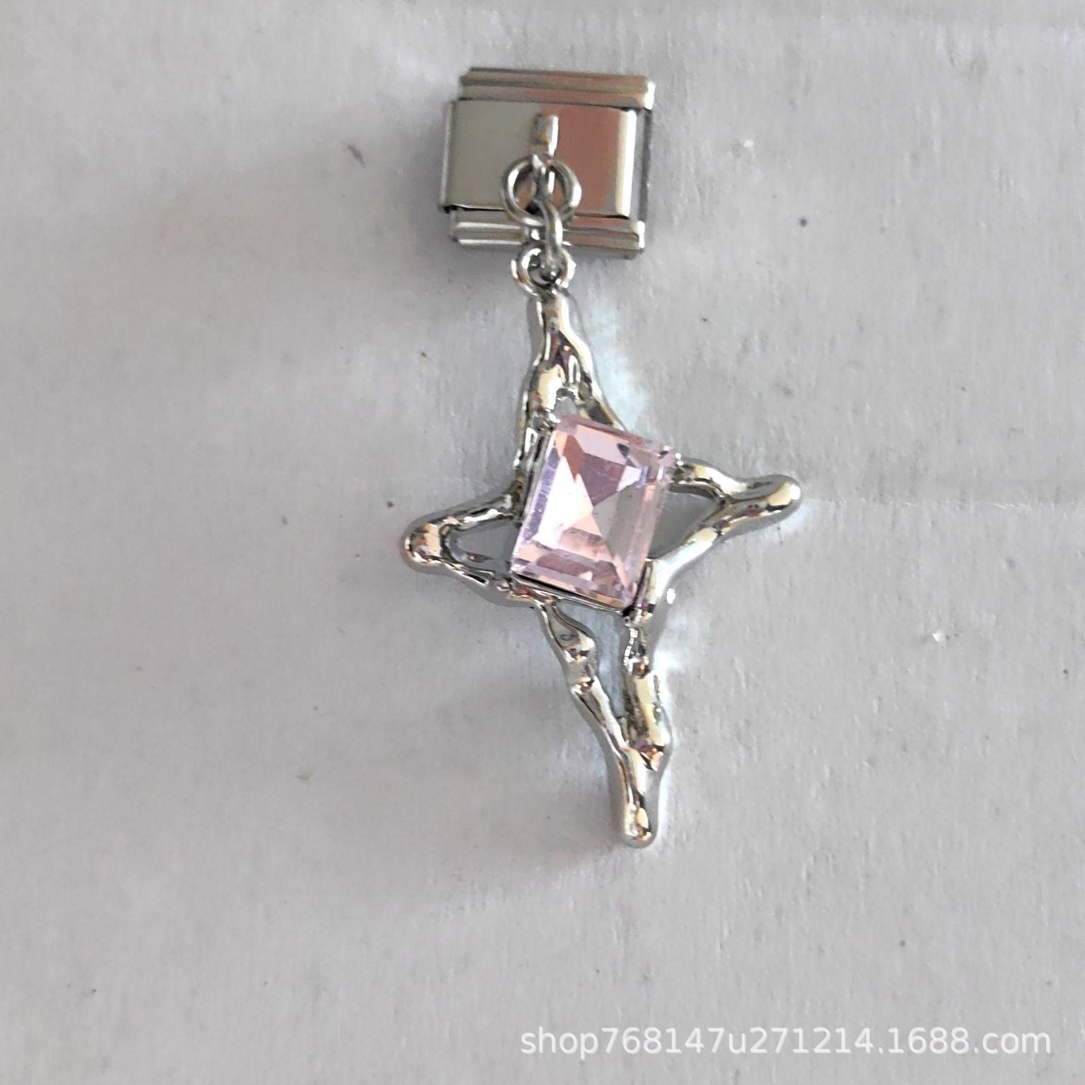 Wholesale Italian Charm Stainless Steel Bracelet Single Hook Pendant Jewelry Accessory Gift
