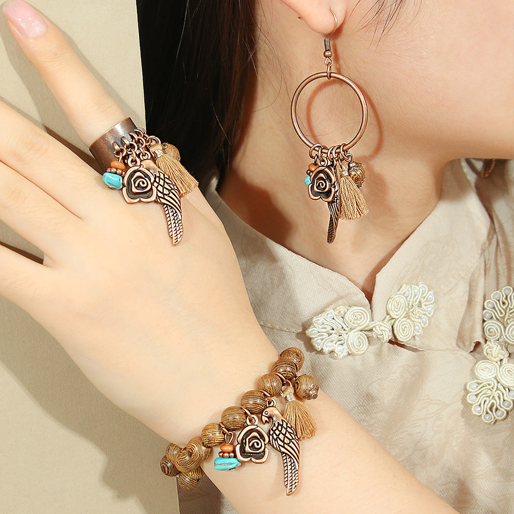 Wholesale Ethnic Style Leopard and  Jewelry Set Alloy Electroplated Fashion Accessory