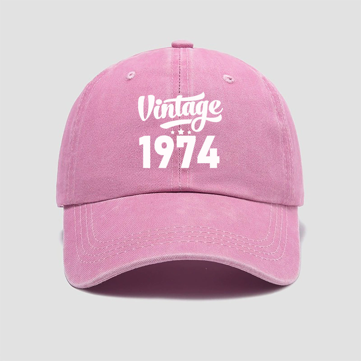 Wholesale Washed Cotton Printing 1974 Old  Retro Baseball Cap
