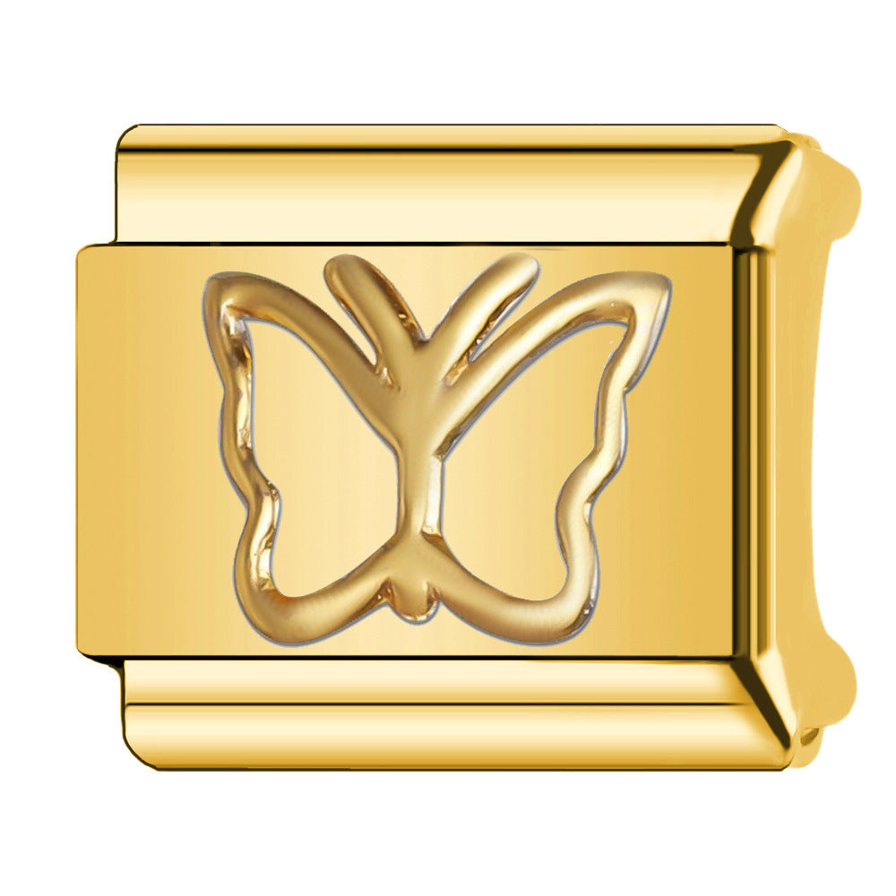 Wholesale Italian Charm Bracelet 9mm DIY  cat paw   Creative Stainless Steel Composable Bracelet