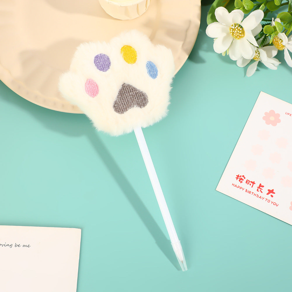 Wholesale creative cartoon plush rabbit head ballpoint pen