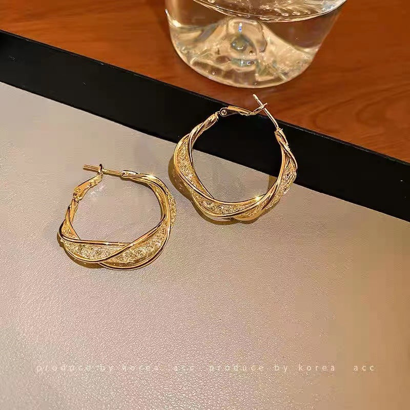 Wholesale  Crystal High Sense Ear Ring Sterling Silver Earrings