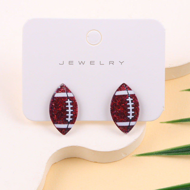 Wholesale World Cup Matches Blingbling Earrings Acrylic Earrings