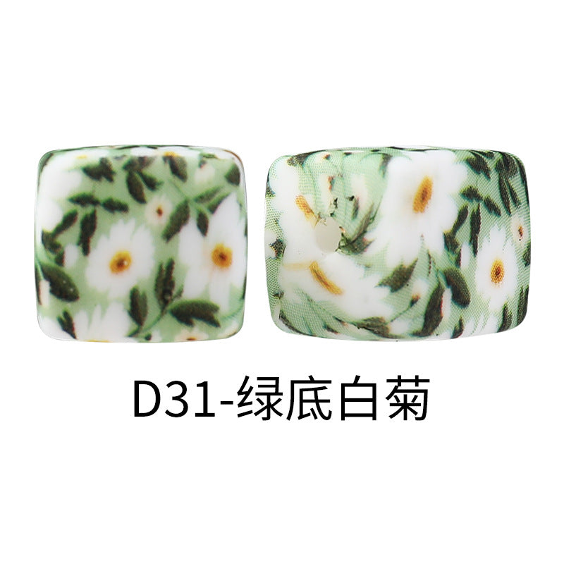 Wholesale Random 100pcs Cube Focal Beads DIY Bead Accessories