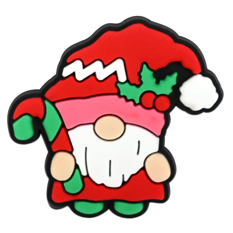 Wholesale   Random 100pcs Christmas  PVC Soft Rubber Shoe Buckle Decoration