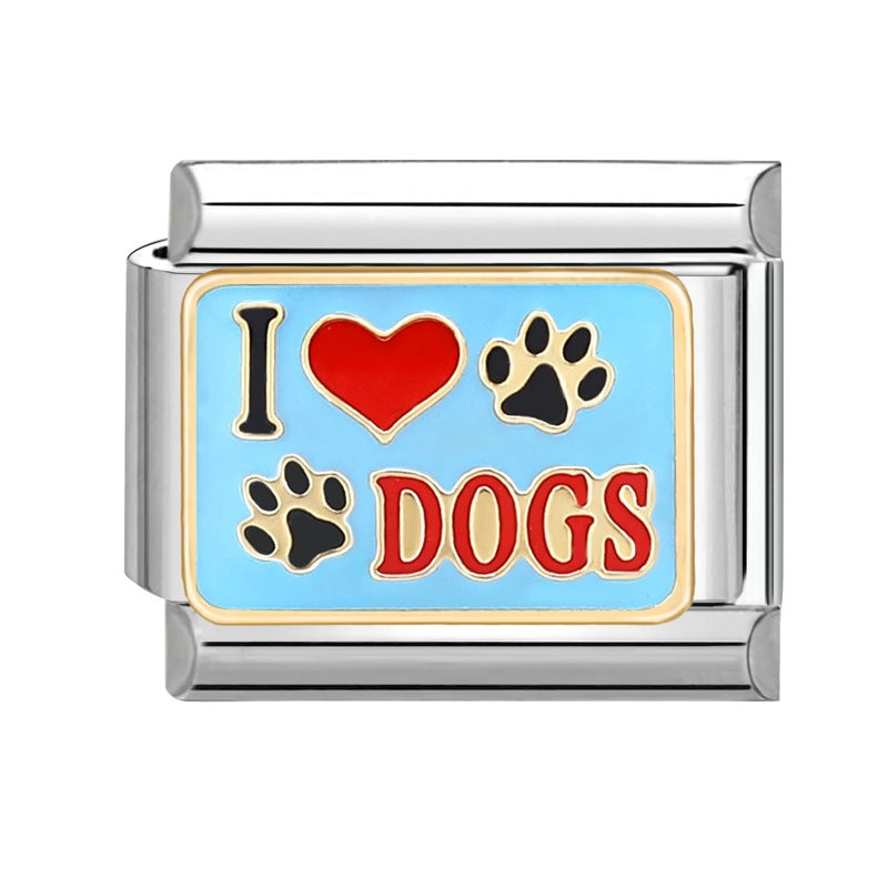 Wholesale Italian Charm Bracelet 9mm DIY Splicing Removable Titanium Steel Composable Bracelet