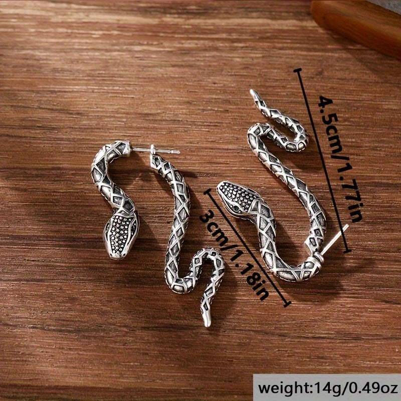 Wholesale  creative personality twisted snake pendant earrings
