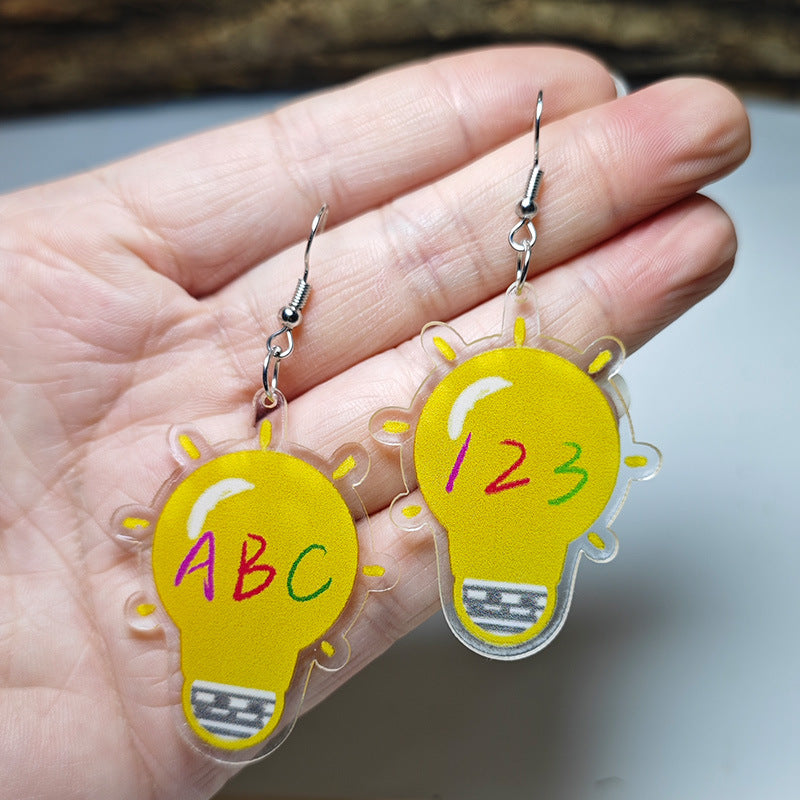 Wholesale Glowing light bulb earrings