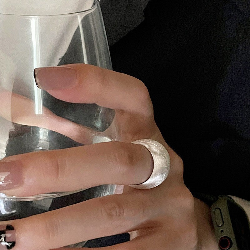 Wholesale Plain Circle Cream Flower Ring Retro Open Adjustable Ring ACC-RS-YaoFeng013