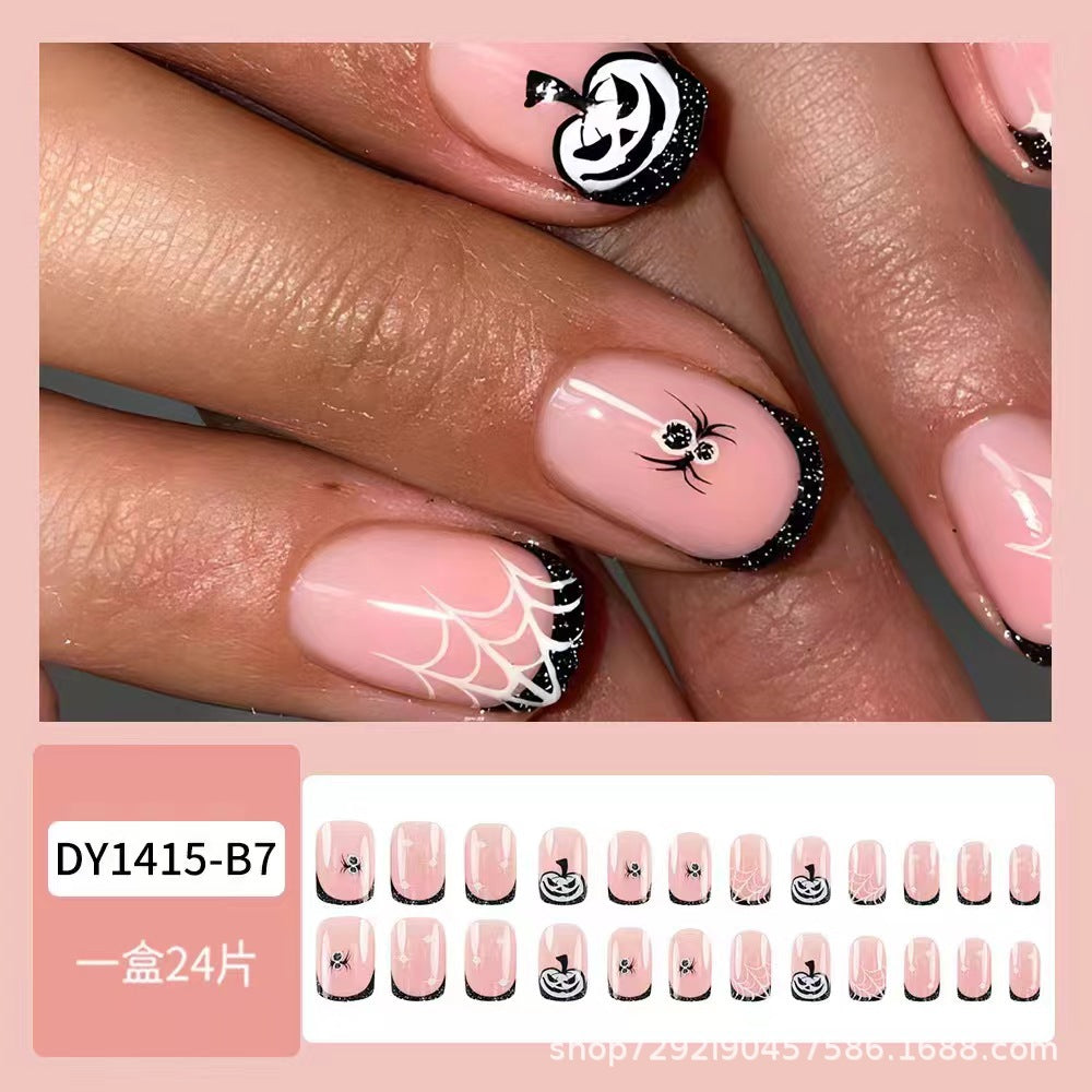 Wholesale 24 Pieces/box Halloween Press-on Nails Kits Nail Stickers ACC-NS-XingNai020