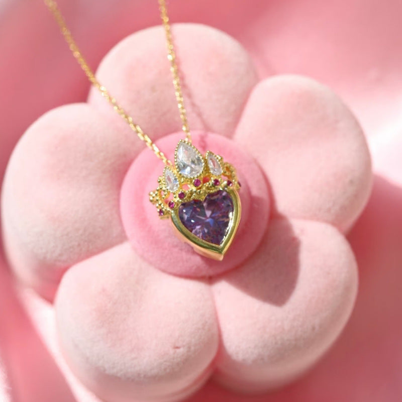 Wholesale Crown Diamond Fashion Hollow Love Necklaces ACC-NE-ShaoYu001