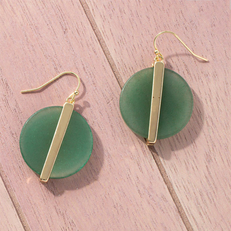 Wholesale Retro Geometric Acrylic Earrings Two-Color Inlaid Women' s Boutique Resale