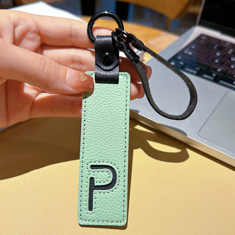 Wholesale Leather 26 Letter Keychain Chic Car Key Accessory Decorative Bag Charm