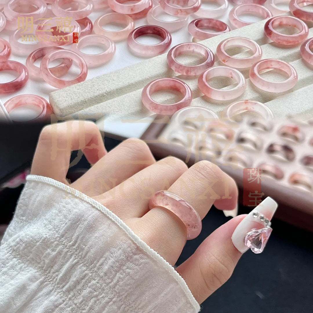 Wholesale Natural Gold Jade Rings