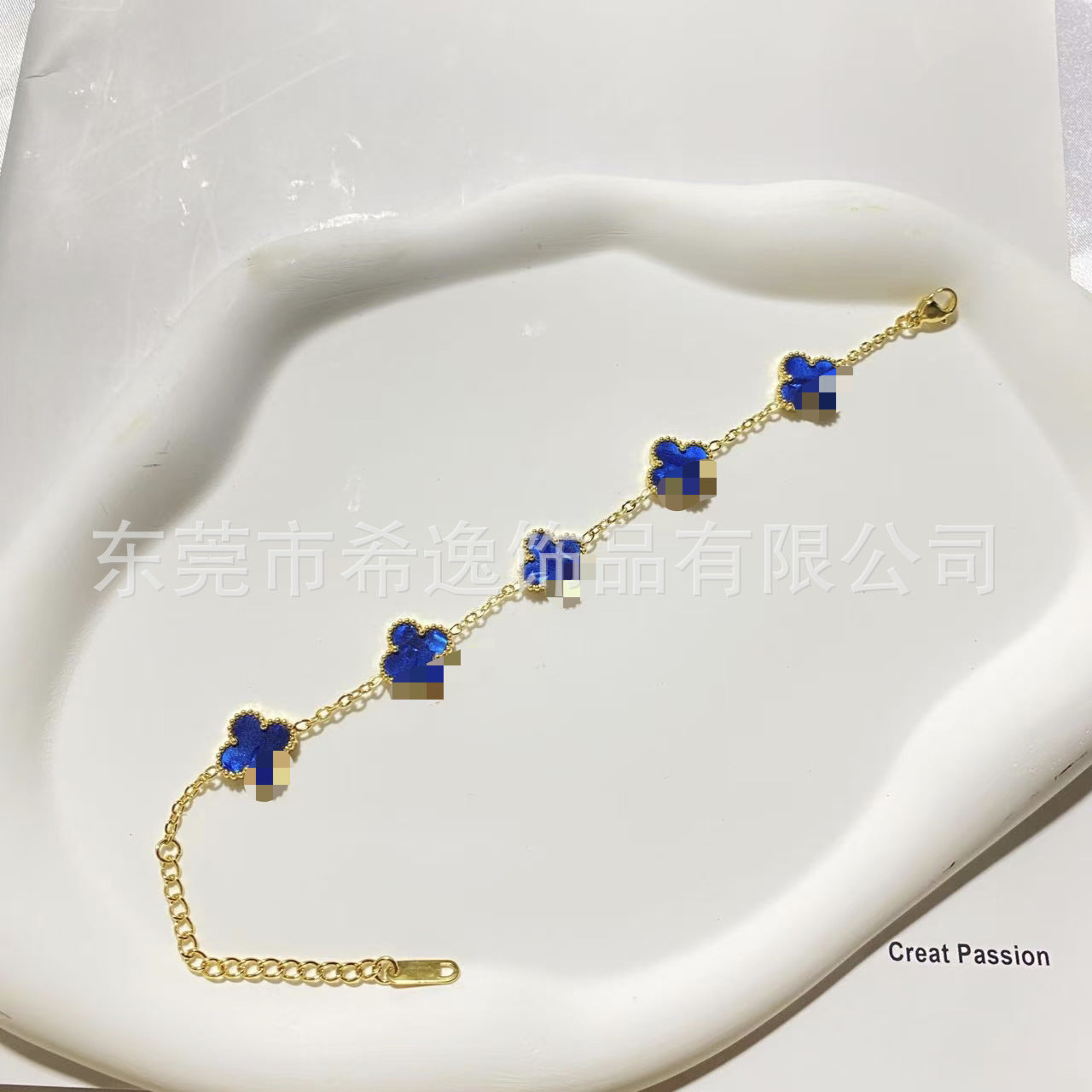 Wholesale Four-Leaf Clover Clover Charm Bracelet 13mm Titanium Steel Electroplated Fashion Jewelry for Women